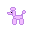 Purple poodle
